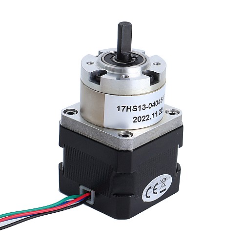 Nema 17 Stepper Motor Bipolar L=34mm w/ Gear Ratio 5:1 Planetary Gearbox with 300mm Cable & Connector - 17HS13-0404S-PG5-C4 | StepperOnline CA