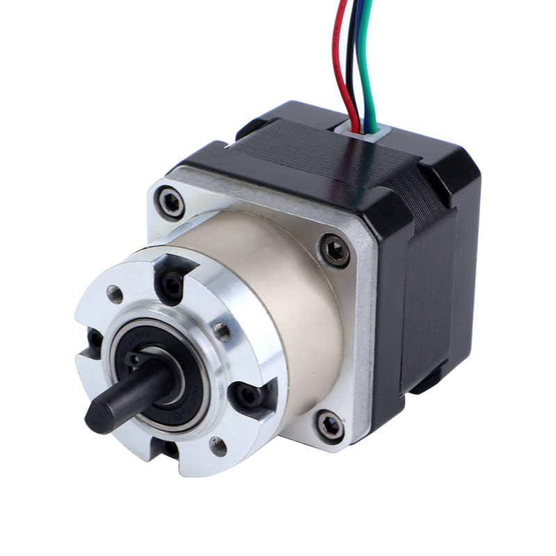 Nema 17 Stepper Motor Bipolar L=34mm w/ Gear Ratio 5:1 Planetary Gearbox with 300mm Cable & Connector - 17HS13-0404S-PG5-C4 | StepperOnline CA