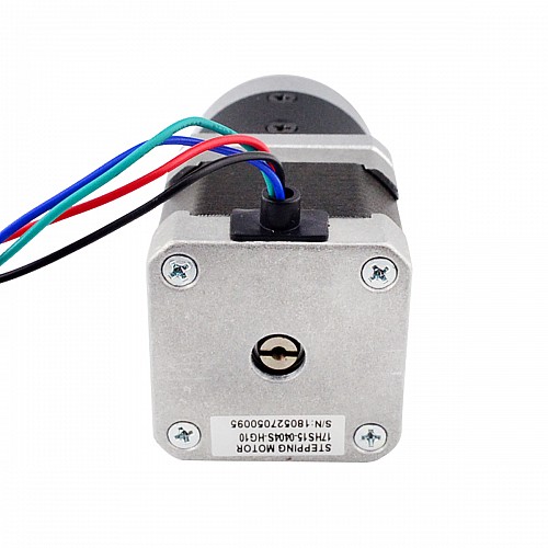 Nema 17 Stepper Motor L=39mm Gear Ratio 10:1 High Precision Planetary Gearbox - 17HS15-0404S-HG10 | StepperOnline CA