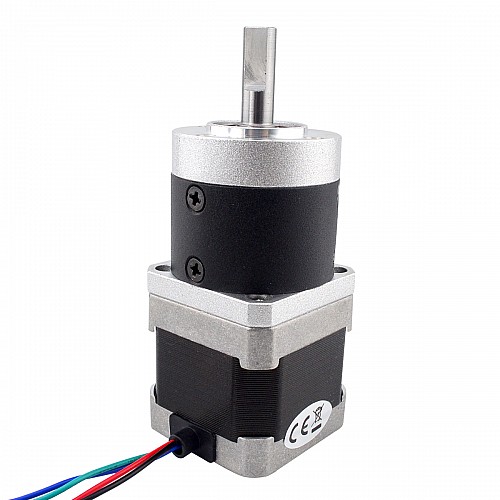 Nema 17 Stepper Motor L=39mm Gear Ratio 10:1 High Precision Planetary Gearbox - 17HS15-0404S-HG10 | StepperOnline CA