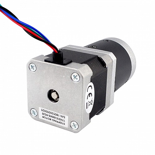 Nema 17 Stepper Motor L=39mm Gear Ratio 20:1 High Precision Planetary Gearbox - 17HS15-0404S-HG20 | StepperOnline CA