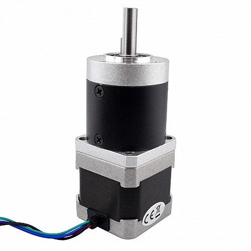 Nema 17 Stepper Motor L=39mm Gear Ratio 20:1 High Precision Planetary Gearbox - 17HS15-0404S-HG20 | StepperOnline CA