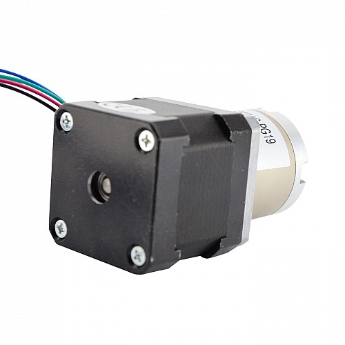 Nema 17 Stepper Motor Bipolar L=39mm w/ Gear Ratio 19:1 Planetary Gearbox - 17HS15-0404S-PG19 | StepperOnline CA