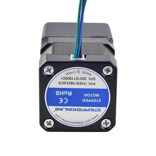Nema 17 Stepper Motor Spur Gearbox Gear Ratio 10:1 - 17HS15-1684S-SG10 | StepperOnline CA