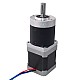 Nema 17 Stepper Motor L=48mm Gear Ratio 50:1 High Precision Planetary Gearbox - 17HS19-1684S-HG50 | StepperOnline CA