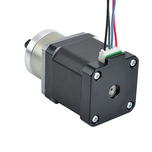 Nema 17 Stepper Motor Bipolar L=48mm w/ Gear Ratio 5:1 Planetary Gearbox 1850mm Cable Length - 17HS19-1684S-PG5X | StepperOnline CA