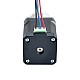Nema 17 Stepper Motor Bipolar L=48mm w/ Gear Ratio 5:1 Planetary Gearbox 1850mm Cable Length - 17HS19-1684S-PG5X | StepperOnline CA