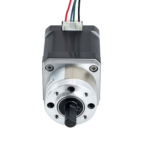 Nema 17 Stepper Motor Bipolar L=48mm w/ Gear Ratio 5:1 Planetary Gearbox 1850mm Cable Length - 17HS19-1684S-PG5X | StepperOnline CA