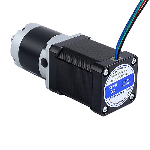 Nema 17 Stepper Motor Bipolar L=60mm w/ Gear Ratio 100:1 MG Series Planetary Gearbox - 17HS24-2104S-MG100 | StepperOnline CA