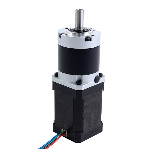 Nema 17 Stepper Motor Bipolar L=60mm w/ Gear Ratio 100:1 MG Series Planetary Gearbox - 17HS24-2104S-MG100 | StepperOnline CA