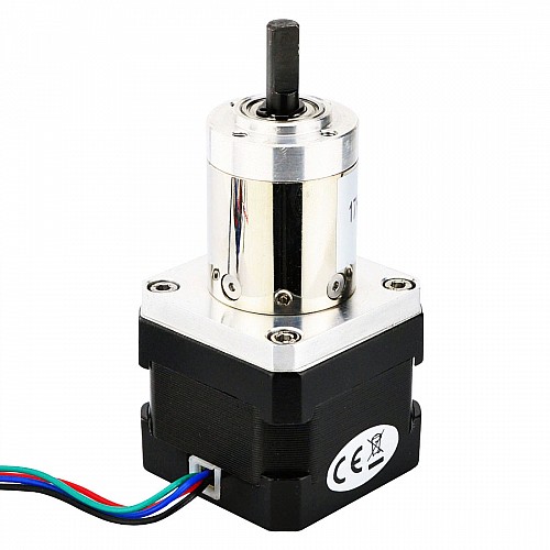 Nema 17 Stepper Bipolar L=34mm w/ Gear Ratio 27:1 Small Planetary Gearbox - 17HS13-0404S-CG27 | StepperOnline CA