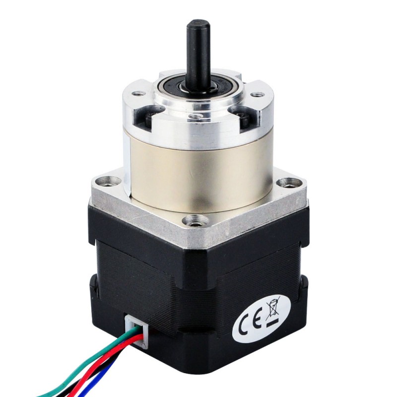Nema 17 Stepper Motor Bipolar L=34mm w/ Gear Ratio 5:1 Planetary Gearbox - 17HS13-0404S-PG5 | StepperOnline CA