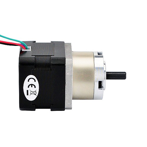 Nema 17 Stepper Motor Bipolar L=34mm w/ Gear Ratio 5:1 Planetary Gearbox - 17HS13-0404S-PG5 | StepperOnline CA