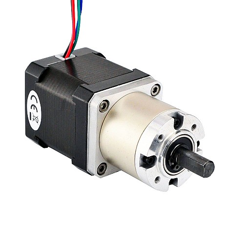 Nema 17 Stepper Motor Bipolar L=48mm w/ Gear Ratio 19:1 Planetary Gearbox - 17HS19-1684S-PG19 | StepperOnline CA