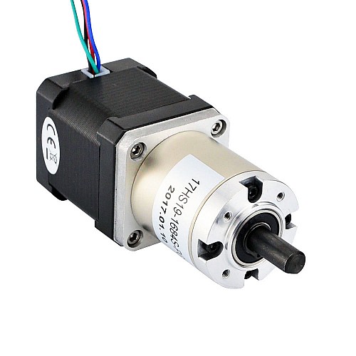 Nema 17 Stepper Motor Bipolar L=48mm w/ Gear Ratio 51:1 Planetary Gearbox - 17HS19-1684S-PG51 | StepperOnline CA