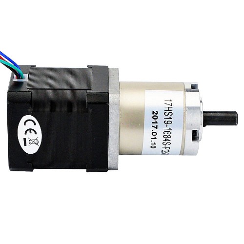 Nema 17 Stepper Motor Bipolar L=48mm w/ Gear Ratio 51:1 Planetary Gearbox - 17HS19-1684S-PG51 | StepperOnline CA