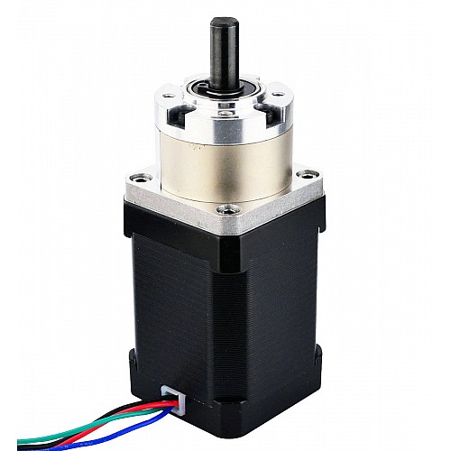Nema 17 Stepper Motor Bipolar L=60mm w/ Gear Ratio 5:1 Planetary Gearbox - 17HS24-2104S-PG5 | StepperOnline CA Nema 17 Stepper Motor Bipolar L=60mm w/ Gear Ratio 5:1 Planetary Gearbox - 17HS24-2104S-PG5 | StepperOnline CA