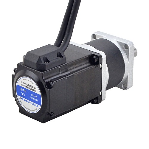 Nema 23 Closed Loop Stepper Motor L=56mm Gear Ratio 5:1 High Precision Planetary Gearbox - 23HS22-HG5-E1000 | StepperOnline CA