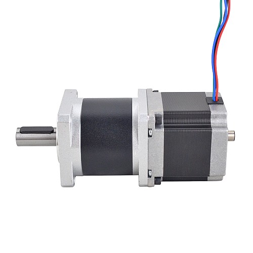 Nema 23 Dual Shaft Stepper Motor L=55mm Gear Ratio 50:1 High Precision Planetary Gearbox 9.5mm Rear Shaft Length - 23HS22-2804D-HG50-AR3 | StepperOnline CA