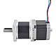 Nema 23 Dual Shaft Stepper Motor L=55mm Gear Ratio 50:1 High Precision Planetary Gearbox 9.5mm Rear Shaft Length - 23HS22-2804D-HG50-AR3 | StepperOnline CA