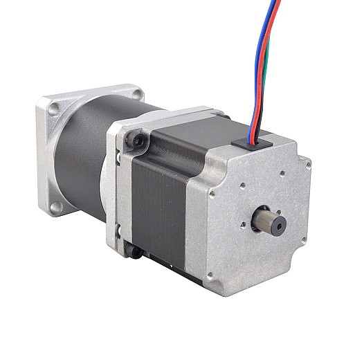 Nema 23 Dual Shaft Stepper Motor L=55mm Gear Ratio 50:1 High Precision Planetary Gearbox 9.5mm Rear Shaft Length - 23HS22-2804D-HG50-AR3 | StepperOnline CA