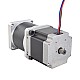 Nema 23 Dual Shaft Stepper Motor L=55mm Gear Ratio 50:1 High Precision Planetary Gearbox 9.5mm Rear Shaft Length - 23HS22-2804D-HG50-AR3 | StepperOnline CA