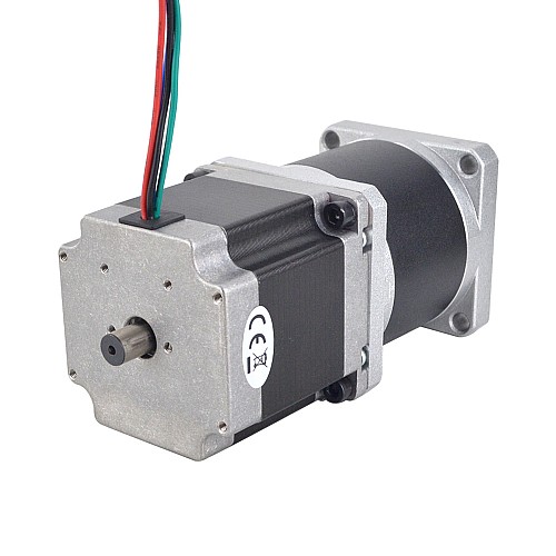 Nema 23 Dual Shaft Stepper Motor L=55mm Gear Ratio 50:1 High Precision Planetary Gearbox 9.5mm Rear Shaft Length - 23HS22-2804D-HG50-AR3 | StepperOnline CA