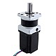 Nema 23 Stepper Motor L=76.5mm Gear Ratio 4:1 MG Series Planetary Gearbox - 23HS30-2904S-MG4 | StepperOnline CA
