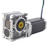 Nema 23 Stepper Motor L=113mm Gear Ratio 7.5:1 Worm Gearbox NMRV30 Worm Gear Speed Reducer - 23HS45-4204S-RV30-G7.5 | StepperOnline CA