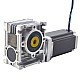 Nema 23 Stepper Motor L=113mm Gear Ratio 20:1 Worm Gearbox NMRV30 Worm Gear Speed Reducer - 23HS45-4204S-RV30-G20 | StepperOnline CA