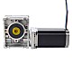 Nema 23 Stepper Motor L=113mm Gear Ratio 20:1 Worm Gearbox NMRV30 Worm Gear Speed Reducer - 23HS45-4204S-RV30-G20 | StepperOnline CA