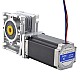 Nema 23 Stepper Motor L=113mm Gear Ratio 20:1 Worm Gearbox NMRV30 Worm Gear Speed Reducer - 23HS45-4204S-RV30-G20 | StepperOnline CA