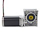 Nema 23 Stepper Motor L=113mm Gear Ratio 20:1 Worm Gearbox NMRV30 Worm Gear Speed Reducer - 23HS45-4204S-RV30-G20 | StepperOnline CA