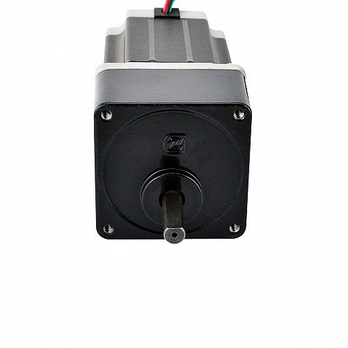Nema 23 Stepper Motor Bipolar L=78mm w/ Gear Ratio 10:1 Spur Gearbox - 23HS30-2804S-SG10 | StepperOnline CA