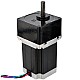Nema 23 Stepper Motor Bipolar L=78mm w/ Gear Ratio 5:1 Spur Gearbox - 23HS30-2804S-SG5 | StepperOnline CA