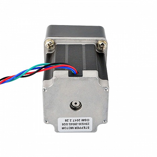 Nema 23 Stepper Motor Bipolar L=78mm w/ Gear Ratio 5:1 Spur Gearbox - 23HS30-2804S-SG5 | StepperOnline CA