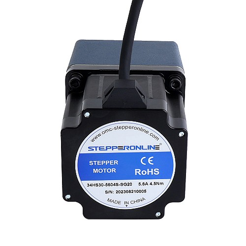 Nema 34 Stepper Motor L=76mm Gear Ratio 20:1 Spur Gearbox - 34HS30-5604S-SG20 | StepperOnline CA Nema 34 Stepper Motor L=76mm Gear Ratio 20:1 Spur Gearbox - 34HS30-5604S-SG20 | StepperOnline CA