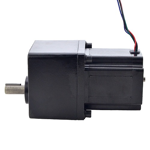 Nema 34 Stepper Bipolar L=97mm w/ Rear Shaft & Gear Ratio 13:1 Spur Gearbox - 34HS38-4004D-SG13 | StepperOnline CA