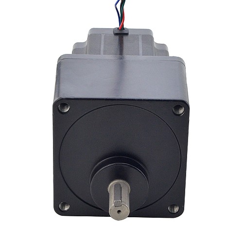 Nema 34 Stepper Bipolar L=97mm w/ Rear Shaft & Gear Ratio 13:1 Spur Gearbox - 34HS38-4004D-SG13 | StepperOnline CA