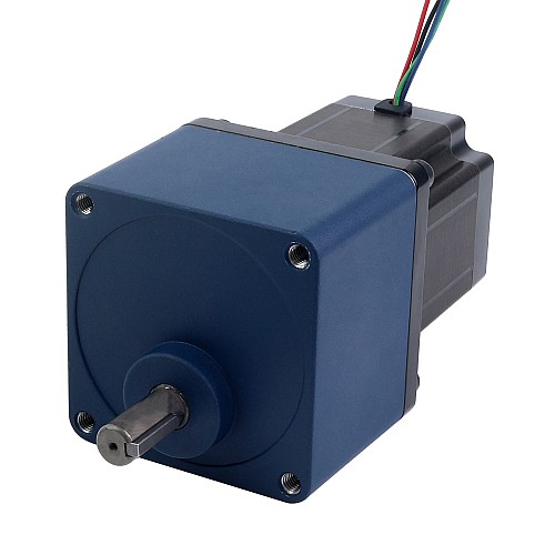 Nema 34 Stepper Bipolar L=97mm w/ Rear Shaft & Gear Ratio 9:1 Spur Gearbox - 34HS38-4004D-SG9 | StepperOnline CA