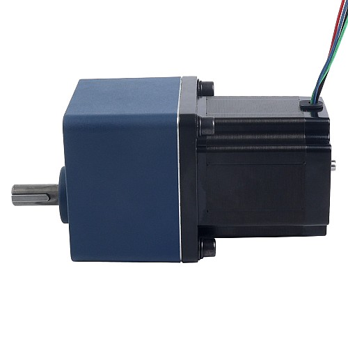 Nema 34 Stepper Bipolar L=97mm w/ Rear Shaft & Gear Ratio 9:1 Spur Gearbox - 34HS38-4004D-SG9 | StepperOnline CA