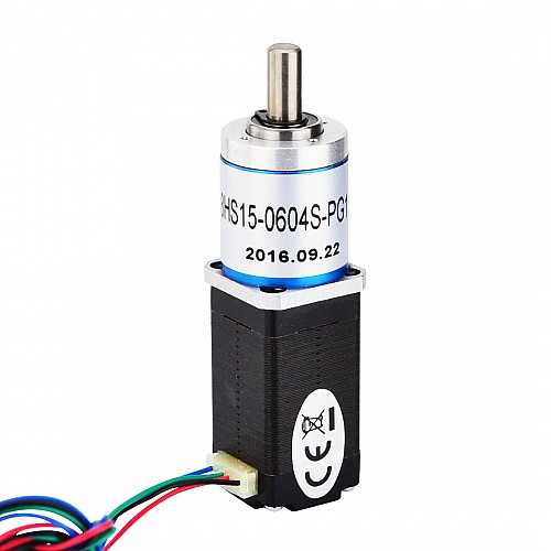 Nema 8 Stepper Motor Bipolar L=38mm w/ Gear Ratio 19:1 Planetary Gearbox - 8HS15-0604S-PG19 | StepperOnline CA
