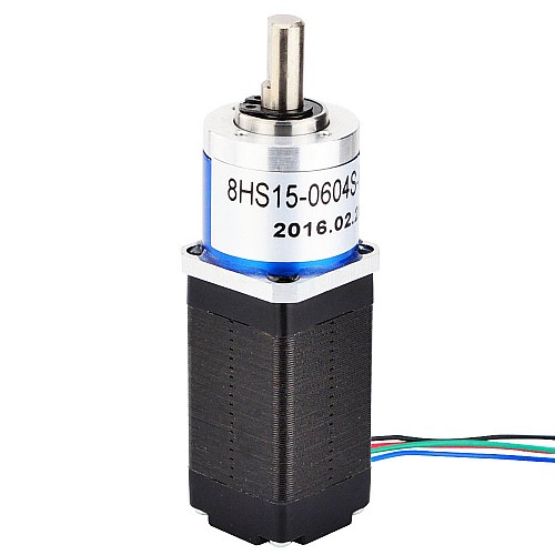 Nema 8 Stepper Motor Bipolar L=38mm w/ Gear Ratio 5:1 Planetary Gearbox - 8HS15-0604S-PG5 | StepperOnline CA