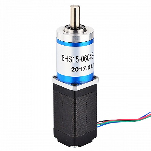 Nema 8 Stepper Motor Bipolar L=38mm w/ Gear Ratio 64:1 Planetary Gearbox - 8HS15-0604S-PG64 | StepperOnline CA