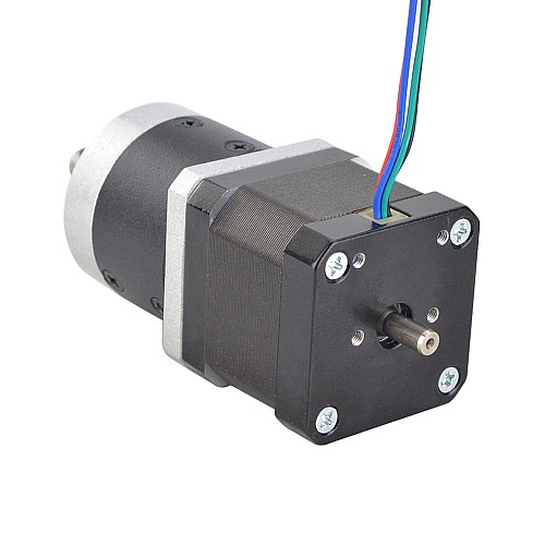 Nema 17 Dual Shaft Stepper Motor L=39mm Gear Ratio 10:1 High Precision Planetary Gearbox 9.5mm Rear Shaft Length - 17HS15-1684D-HG10-AR3 | StepperOnline CA Nema 17 Dual Shaft Stepper Motor L=39mm Gear Ratio 10:1 High Precision Planetary Gearbox 9.5mm Rear Shaft Length - 17HS15-1684D-HG10-AR3 | StepperOnline CA