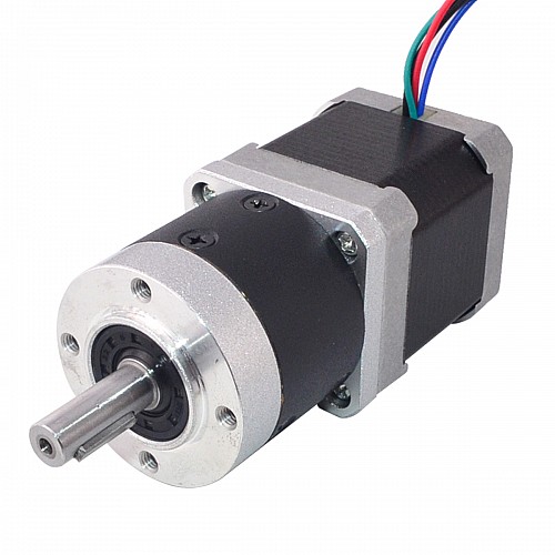 Nema 17 Stepper Motor L=48mm Gear Ratio 10:1 High Precision Planetary Gearbox - 17HS19-1684S-HG10 | StepperOnline CA