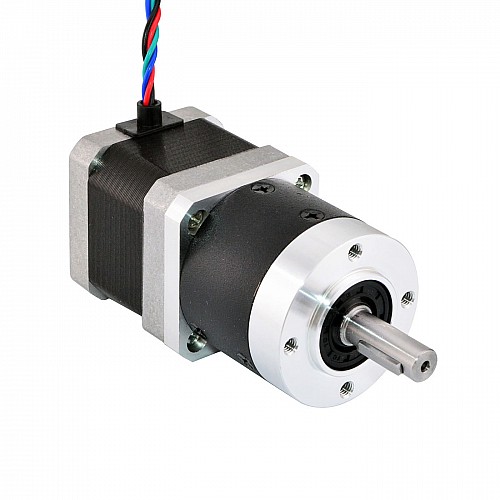Nema 17 Stepper Motor L=39mm Gear Ratio 5:1 High Precision Planetary Gearbox - 17HS15-1684S-HG5 | StepperOnline CA