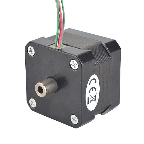 Nema 17 Hollow Shaft Stepper Motor Bipolar 0.25Nm(35.4oz.in) 1.5A 42x42x33.8mm - 17HS13-1504H | StepperOnline CA