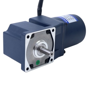 DE On Sale - 25W 220VAC 50Hz 0.9-13.5RPM 12.00Nm Flange 80mm Right Angle Gearbox Single-phase AC Variable Speed Motor