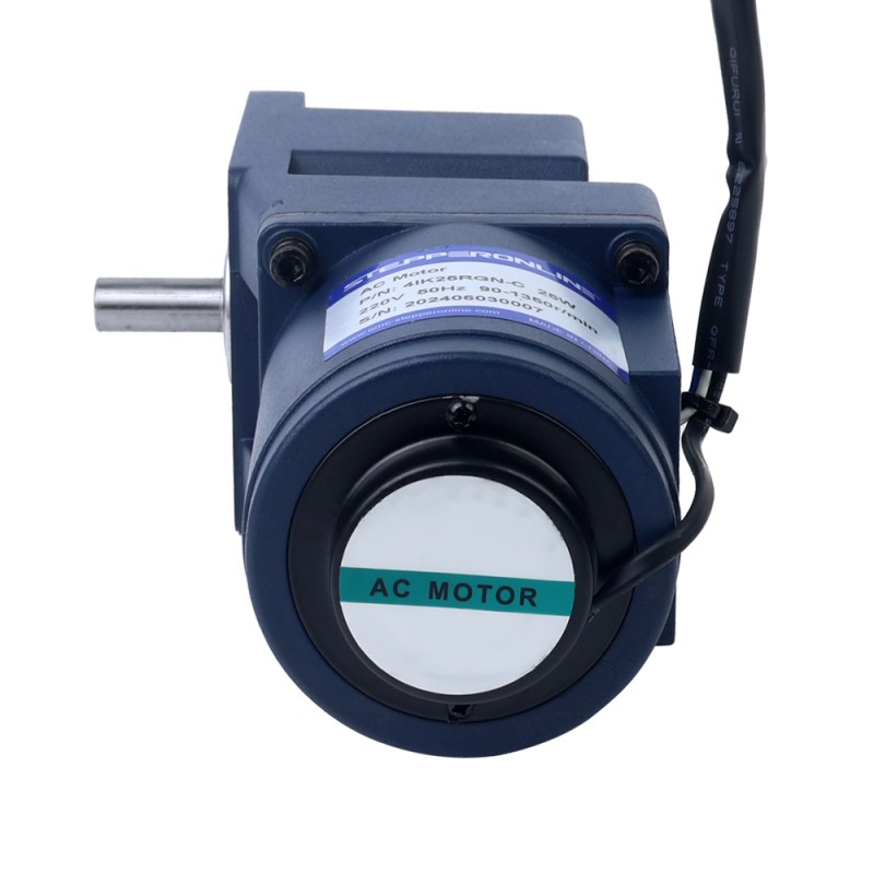25W 110VAC 60Hz 3-51.67RPM 3.90Nm(552.28oz.in) Flange 80mm Right Angle Gearbox Single-phase AC Variable Speed Motor - 4IK25RGN-A/4GN30RT | StepperOnline CA